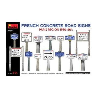 FRENCH CONCRETE ROAD SIGNS 1/35 Mini Art 35659 