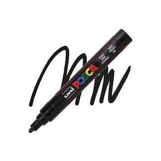 PC-5M ROTULADOR POSCA NEGRO 1,8-2,5MM