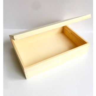 CAJA RECTANGULAR DE MADERA DE PINO 19X13X6CM 310125 