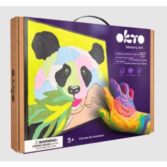 COLOREAR CON PLASTELINA POR NUMEROS - PANDA 29X29CM OKTO 20000