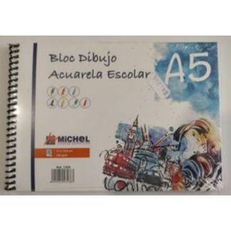 BLOC DE DIBUJO-ACUARELA ESCOLAR DIN A5 200GR MICHEL 1309