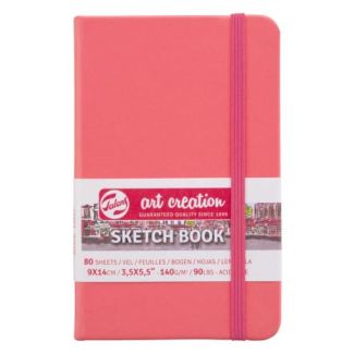 SKETCH BOOK CORAL/CORAL RED BLOC DE 9X14CM CON 80 HOJAS DE 140GR ART CREATION 9314311M
