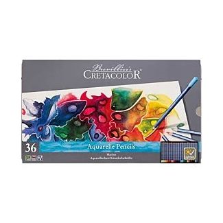 Caja de metal de 36 lápices acuarelables MARINO CRETACOLOR 240 36