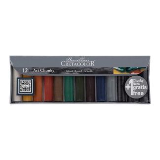 Set de barras de carbón de colores Chunky 12+1 CRETACOLOR 497 99 