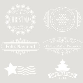 STENCIL DECO FIESTA 051 NAVIDAD CUÑOS (S) 0005842 