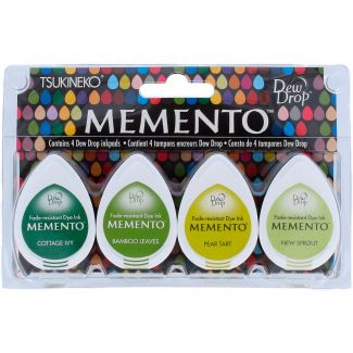 SET 4 ALMOHADILLAS DE TINTA TRANSLUCIDA - INVERNADERO MEMENTO MD-100-002