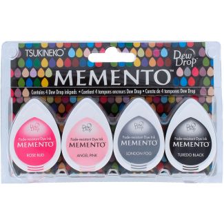 SET 4 ALMOHADILLAS DE TINTA TRANSLUCIDA - NOCHE DE FIESTA MEMENTO MD-100-006