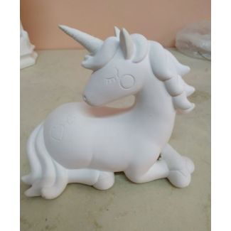 UNICORNIO CORAZON 14X17CM YESO 1809