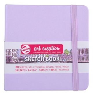 SKETCH BOOK VIOLETA PASTEL BLOC DE 12X12CM CON 80 HOJAS DE 140GR ART CREATION 9314134M
