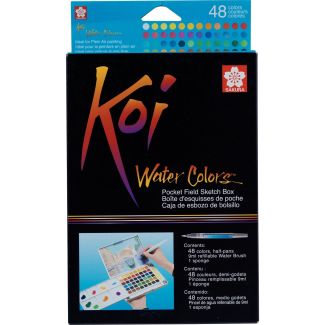 KOI CAJA  ACUARELAS 48 COLORES SAKURA XNCW48N 