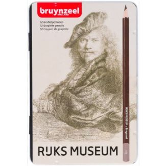 ESTUCHE METALICO CON 12 LAPICES DE GRAFITO RIJKSMUSEUM - REMBRANDT VAN RIJN BRUYNZEEL 63011012 