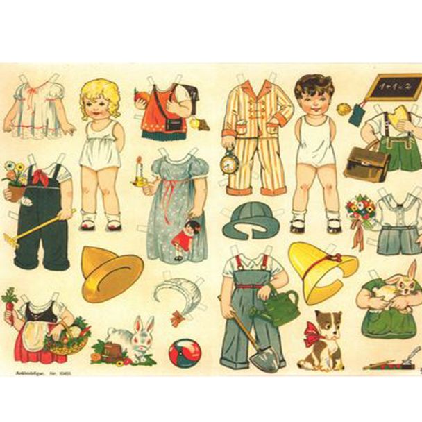RECORTABLE ALEMAN ANTIGUO MUÑECAS - INFANTIL 43X34CM 10451 