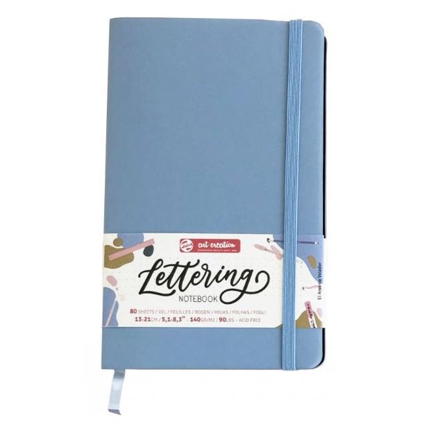 LIBRETA DE LETTERING AZUL DE 13X21CM CON 80 HOJAS DE 140GR ART CREATION 9314121M