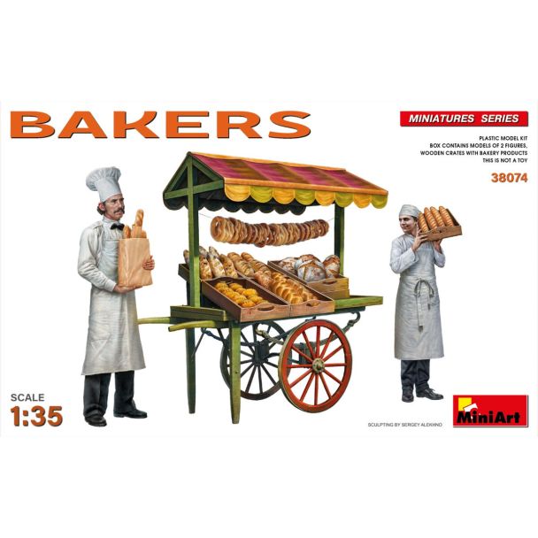 MINIART BAKERS 1:35 – FIGURAS DE PANADEROS PARA DIORAMAS Y ESCENAS URBANAS | 38074