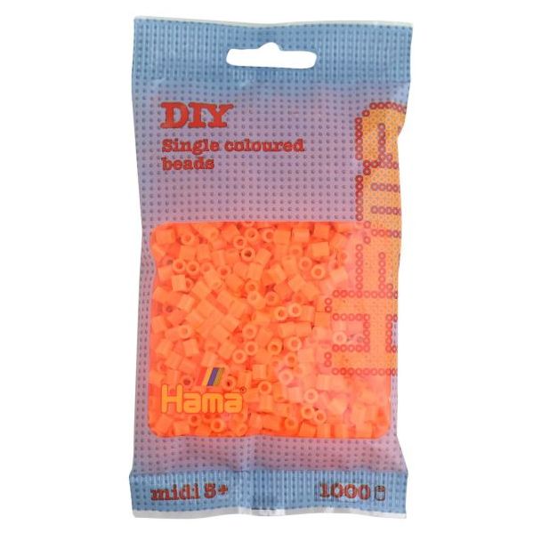 207-38 HAMA BEADS MIDI NARANJA NEON