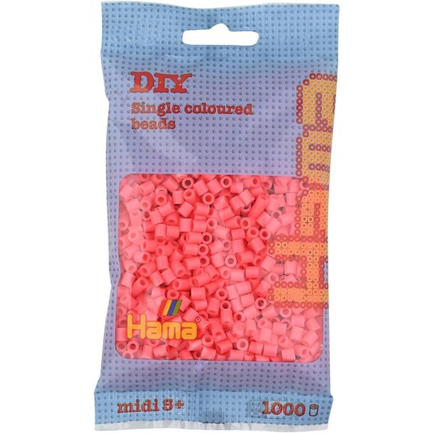207-44 HAMA BEADS MIDI ROJO PASTEL/SALMO