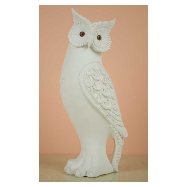 BUHO MODERNO 27CM YESO 1323