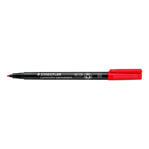 MARCADOR/ROTULADOR PERMANENTE ROJO LUMOCOLOR "M" 317-2