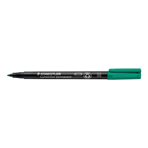 MARCADOR/ROTULADOR PERMANENTE VERDE LUMOCOLOR "M" 317-75