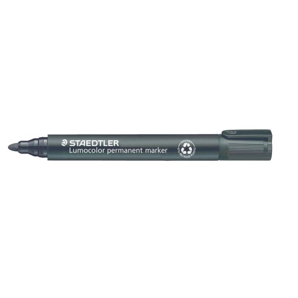 MARCADOR/ROTULADOR PERMANENTE LUMOCOLOR PUNTA REDONDA NEGRO STAEDTLER 352-9