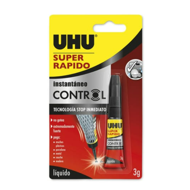 PEGAMENTO SUPER RAPIDO INSTANTANEO CONTROL 3GR UHU 35281