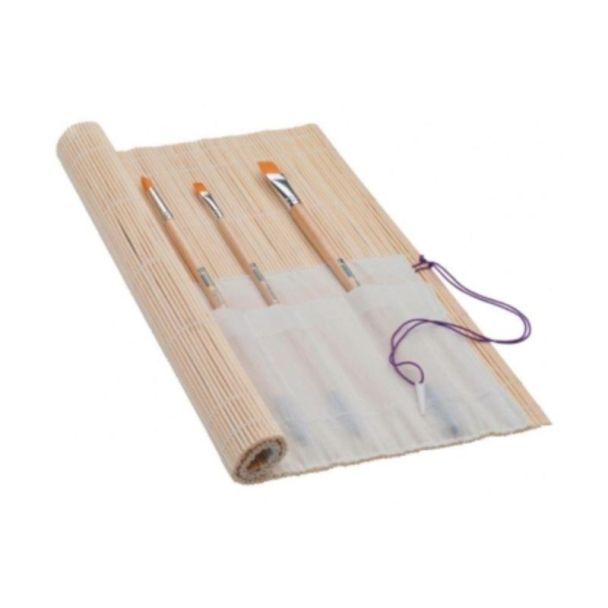 esterilla para pinceles de cañas