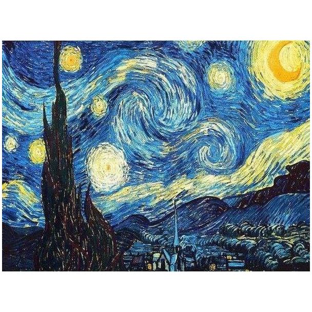 KIT DE DIAMOND PAINTING DE 40X50 - LA NOCHE ESTRELLADA DE VAN GOGH FIGURED ARTS 8032408
